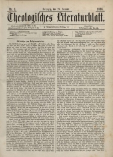 Theologisches Literaturblatt, 29. Januar 1886, Nr 3.