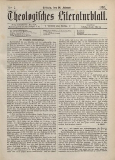 Theologisches Literaturblatt, 26. Februar 1886, Nr 7.
