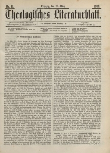 Theologisches Literaturblatt, 26. März 1886, Nr 11.