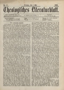 Theologisches Literaturblatt, 7. Mai 1886, Nr 17.