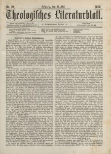 Theologisches Literaturblatt, 28. Mai 1886, Nr 20.