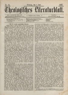 Theologisches Literaturblatt, 4. Juni 1886, Nr 21.