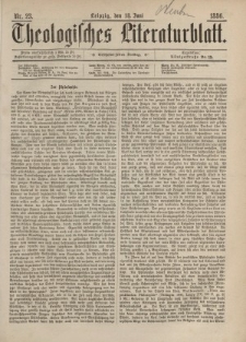 Theologisches Literaturblatt, 18. Juni 1886, Nr 23.