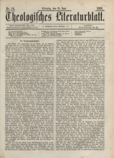 Theologisches Literaturblatt, 25. Juni 1886, Nr 24.