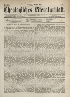 Theologisches Literaturblatt, 23. Juli 1886, Nr 29.
