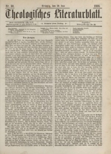 Theologisches Literaturblatt, 30. Juli 1886, Nr 30.