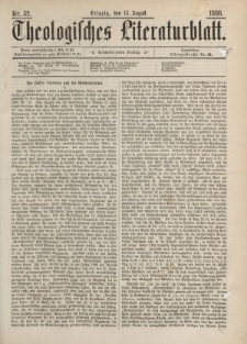 Theologisches Literaturblatt, 13. August 1886, Nr 32.