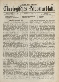 Theologisches Literaturblatt, 17. September 1886, Nr 37.