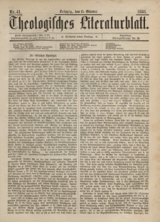 Theologisches Literaturblatt, 15. Oktober 1886, Nr 41.