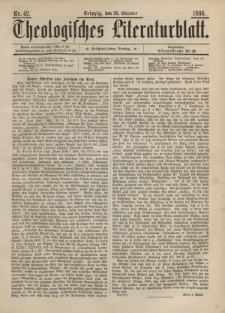 Theologisches Literaturblatt, 22. Oktober 1886, Nr 42.