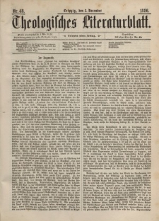 Theologisches Literaturblatt, 3. Dezember 1886, Nr 48.