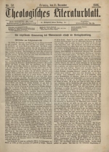 Theologisches Literaturblatt, 31. Dezember 1886, Nr 52.