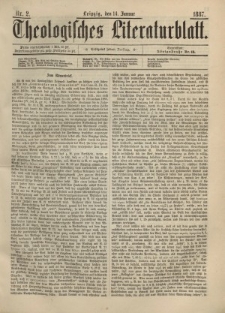 Theologisches Literaturblatt, 14. Januar 1887, Nr 2.