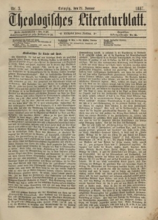 Theologisches Literaturblatt, 21. Januar 1887, Nr 3.