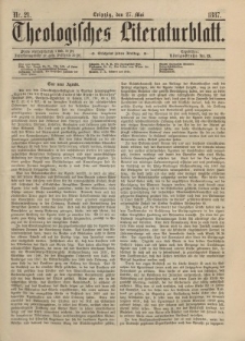 Theologisches Literaturblatt, 27. Mai 1887, Nr 21.