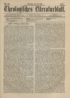 Theologisches Literaturblatt, 10. Juni 1887, Nr 23.