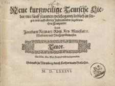 Neue kurzweilige Teutsche Lieder mit …, zeszyt c