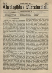 Theologisches Literaturblatt, 8. Juli 1887, Nr 27.