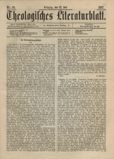Theologisches Literaturblatt, 22. Juli 1887, Nr 29.