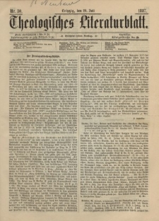 Theologisches Literaturblatt, 29. Juli 1887, Nr 30.