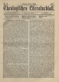 Theologisches Literaturblatt, 12. August 1887, Nr 32.