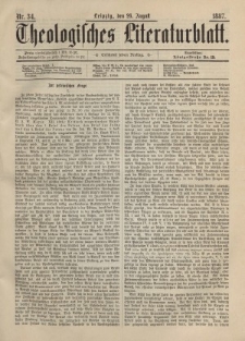Theologisches Literaturblatt, 26. August 1887, Nr 34.