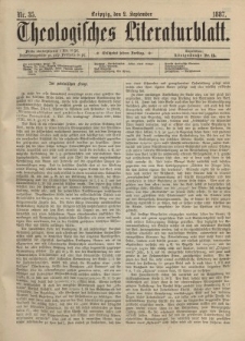 Theologisches Literaturblatt, 2. September 1887, Nr 35.