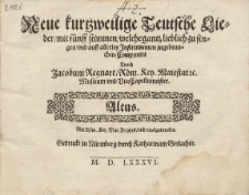 Neue kurzweilige Teutsche Lieder mit …, zeszyt d