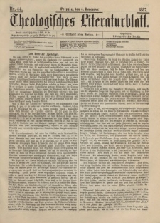 Theologisches Literaturblatt, 4. November 1887, Nr 44.