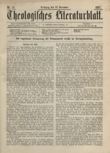 Theologisches Literaturblatt, 23. Dezember 1887, Nr 51.
