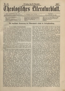 Theologisches Literaturblatt, 30. Dezember 1887, Nr 52.
