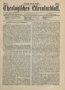 Theologisches Literaturblatt, 13. Januar 1888, Nr 2.