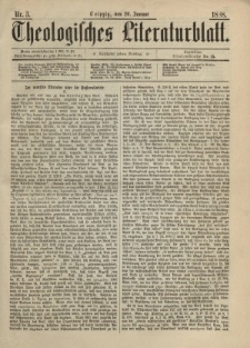 Theologisches Literaturblatt, 20. Januar 1888, Nr 3.