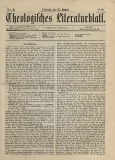 Theologisches Literaturblatt, 27. Januar 1888, Nr 4.