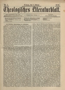 Theologisches Literaturblatt, 3. Februar 1888, Nr 5.