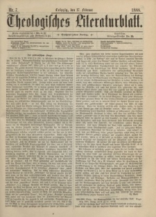 Theologisches Literaturblatt, 17. Februar 1888, Nr 7.