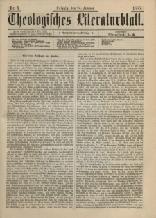 Theologisches Literaturblatt, 24. Februar 1888, Nr 8.