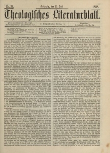 Theologisches Literaturblatt, 13. Juli 1888, Nr 28.