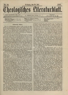 Theologisches Literaturblatt, 20. Juli 1888, Nr 29.