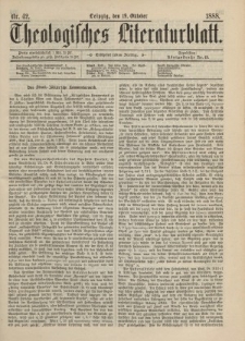 Theologisches Literaturblatt, 19. Oktober 1888, Nr 42.