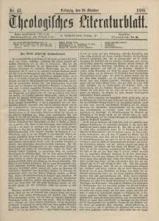 Theologisches Literaturblatt, 26. Oktober 1888, Nr 43.