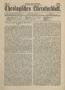 Theologisches Literaturblatt, 8. Februar 1889, Nr 6.