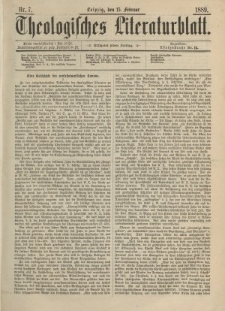 Theologisches Literaturblatt, 15. Februar 1889, Nr 7.