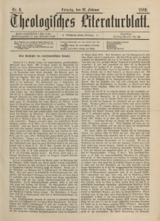 Theologisches Literaturblatt, 22. Februar 1889, Nr 8.