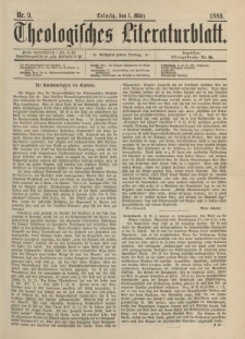 Theologisches Literaturblatt, 1. März 1889, Nr 9.