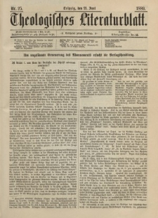Theologisches Literaturblatt, 21. Juni 1889, Nr 25.