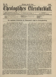 Theologisches Literaturblatt, 28. Juni 1889, Nr 26.