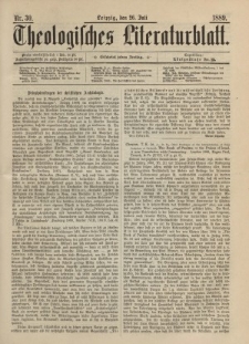 Theologisches Literaturblatt, 26. Juli 1889, Nr 30.