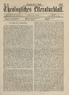 Theologisches Literaturblatt, 9. August 1889, Nr 32.