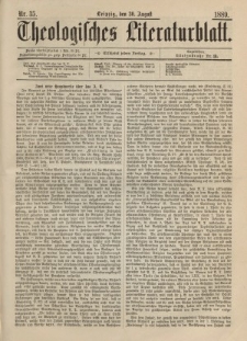 Theologisches Literaturblatt, 30. August 1889, Nr 35.